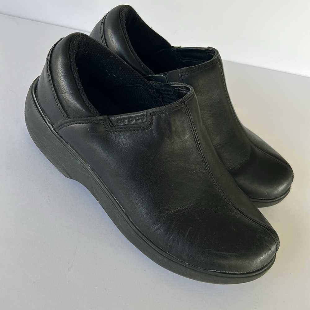 CROCS leather clogs black - Picture 3 of 11